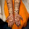 Traditional Bridal Mehandi with Rose & Jhumka Motifs